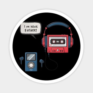 Ipod Cassette Player | I am your father | Nosstalgic T Shirt Design Magnet